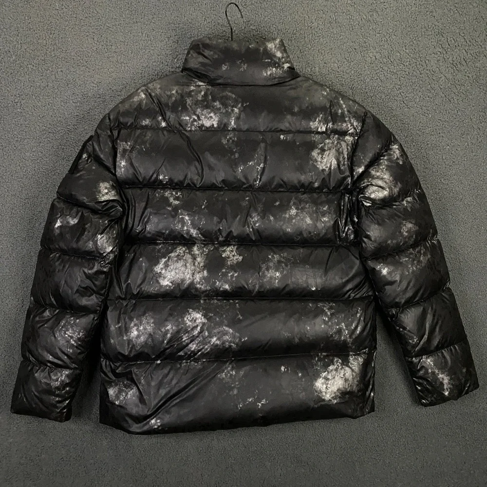 Moose Knuckles BLACK CARBON PRINT JAVELIN PUFFER JACKET size Medium Power Down